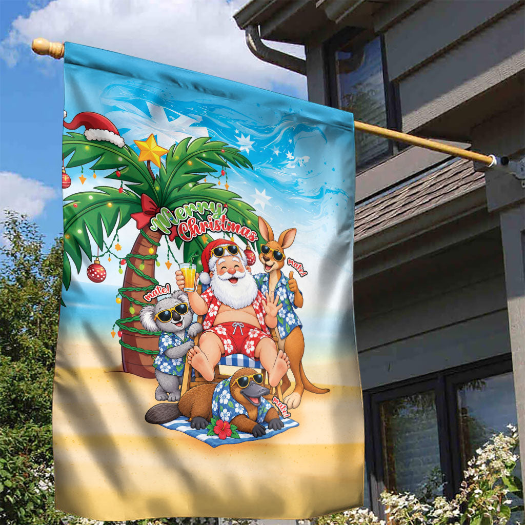 Aussie Christmas Garden Flag Santa Summer Vibes