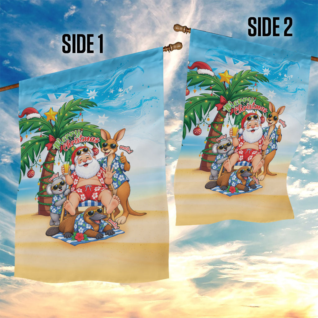 Aussie Christmas Garden Flag Santa Summer Vibes