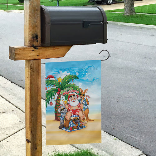 Aussie Christmas Garden Flag Santa Summer Vibes