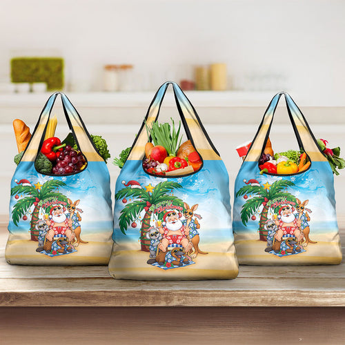 Aussie Christmas Grocery Bag Santa Summer Vibes