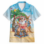 Aussie Christmas Hawaiian Shirt Santa Summer Vibes