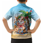 Aussie Christmas Hawaiian Shirt Santa Summer Vibes