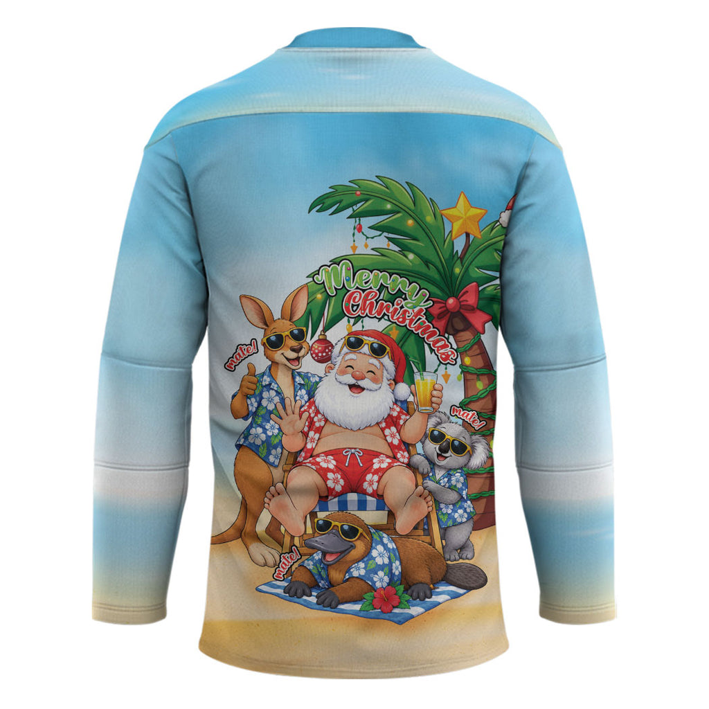 Aussie Christmas Hockey Jersey Santa Summer Vibes
