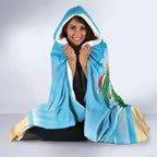 Aussie Christmas Hooded Blanket Santa Summer Vibes