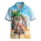 Aussie Christmas Kid Hawaiian Shirt Santa Summer Vibes
