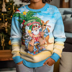 Aussie Christmas Kid Ugly Christmas Sweater Santa Summer Vibes