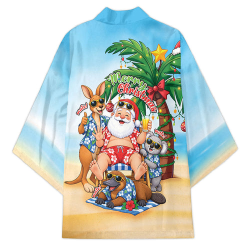 Aussie Christmas Kimono Santa Summer Vibes