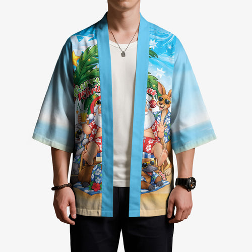 Aussie Christmas Kimono Santa Summer Vibes