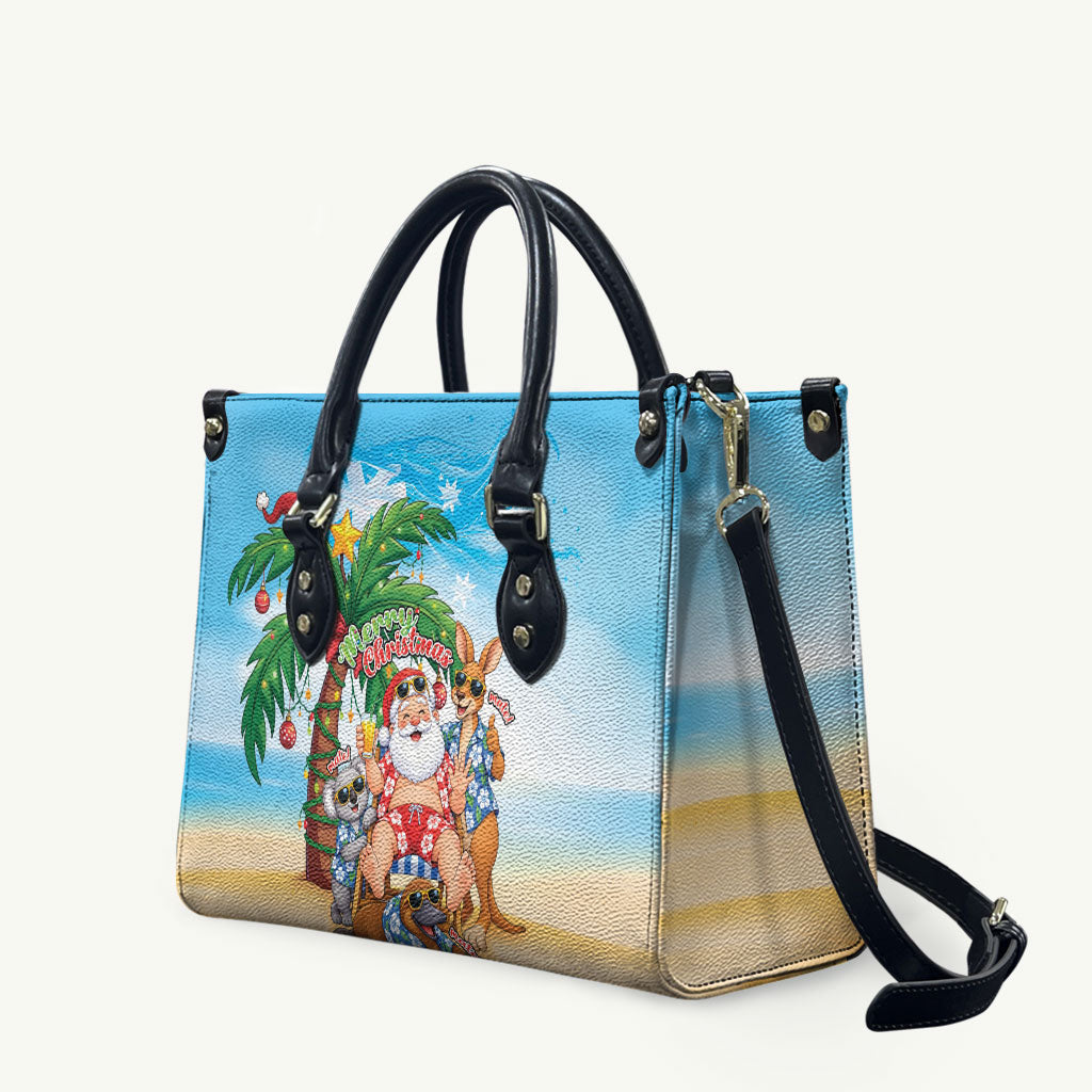 Aussie Christmas Leather Bag Santa Summer Vibes