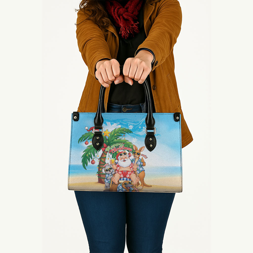 Aussie Christmas Leather Bag Santa Summer Vibes