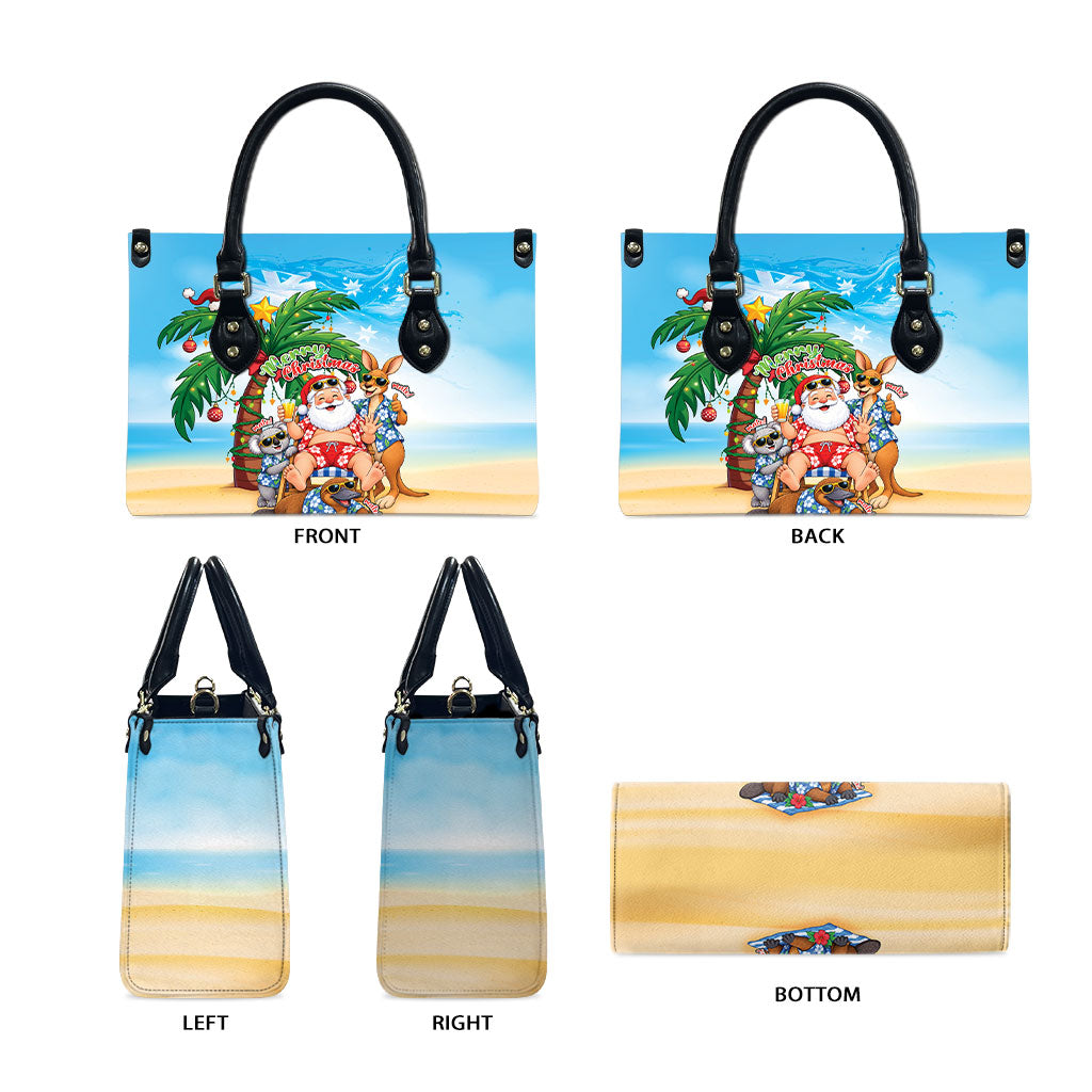 Aussie Christmas Leather Bag Santa Summer Vibes