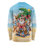 Aussie Christmas Long Sleeve Shirt Santa Summer Vibes