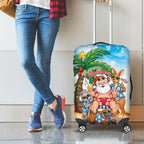 Aussie Christmas Luggage Cover Santa Summer Vibes