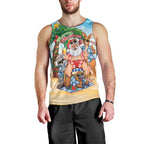 Aussie Christmas Men Tank Top Santa Summer Vibes