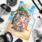 Aussie Christmas Men Tank Top Santa Summer Vibes