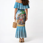 Aussie Christmas Mermaid Dress Santa Summer Vibes