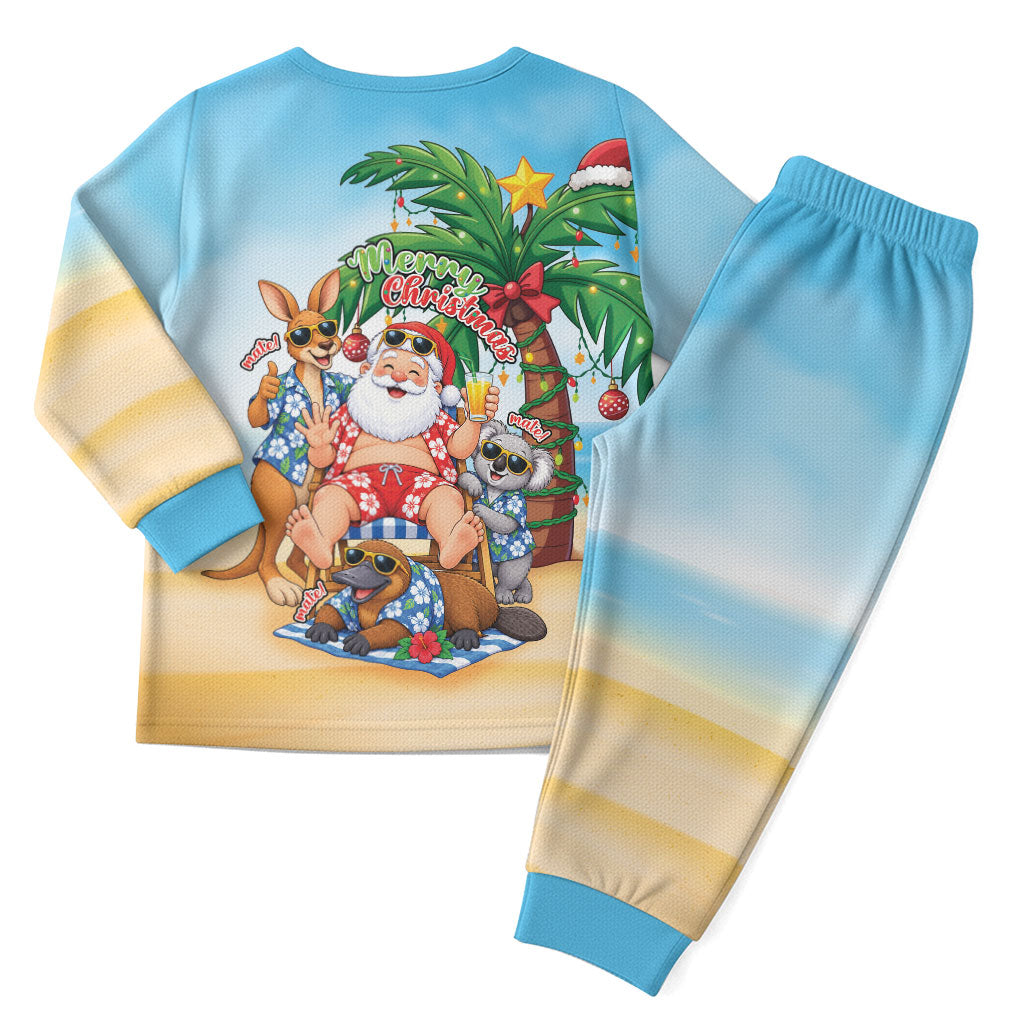 Aussie Christmas Pajama Set Santa Summer Vibes