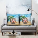 Aussie Christmas Pillow Cover Santa Summer Vibes