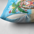 Aussie Christmas Pillow Cover Santa Summer Vibes