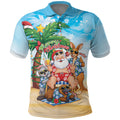 Aussie Christmas Polo Shirt Santa Summer Vibes