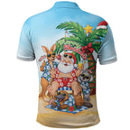 Aussie Christmas Polo Shirt Santa Summer Vibes