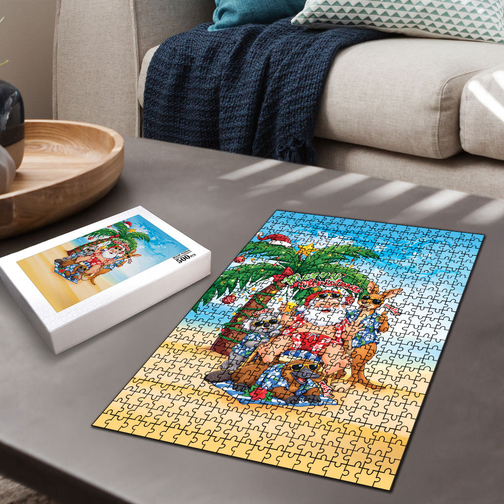 Aussie Christmas Puzzle Santa Summer Vibes