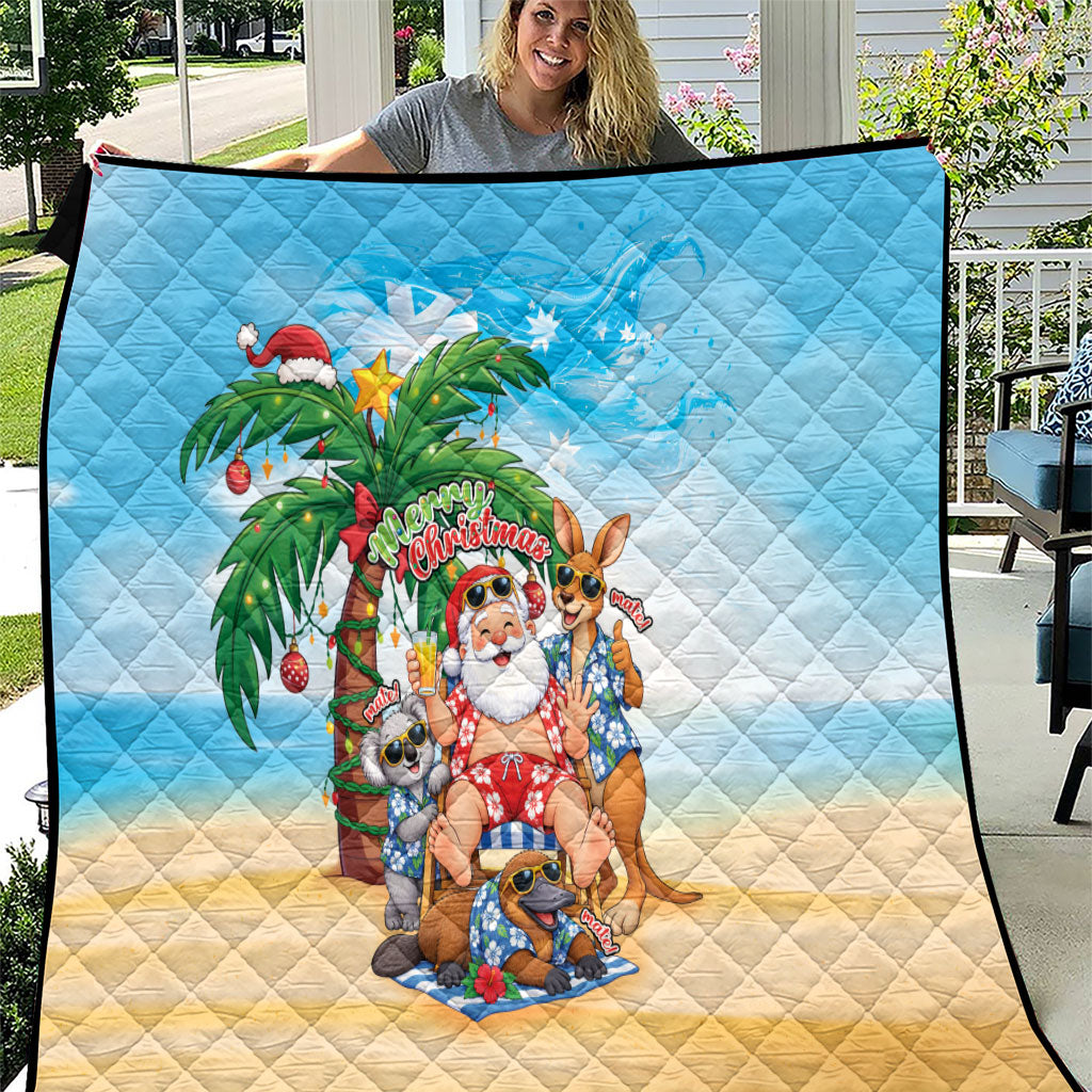 Aussie Christmas Quilt Santa Summer Vibes