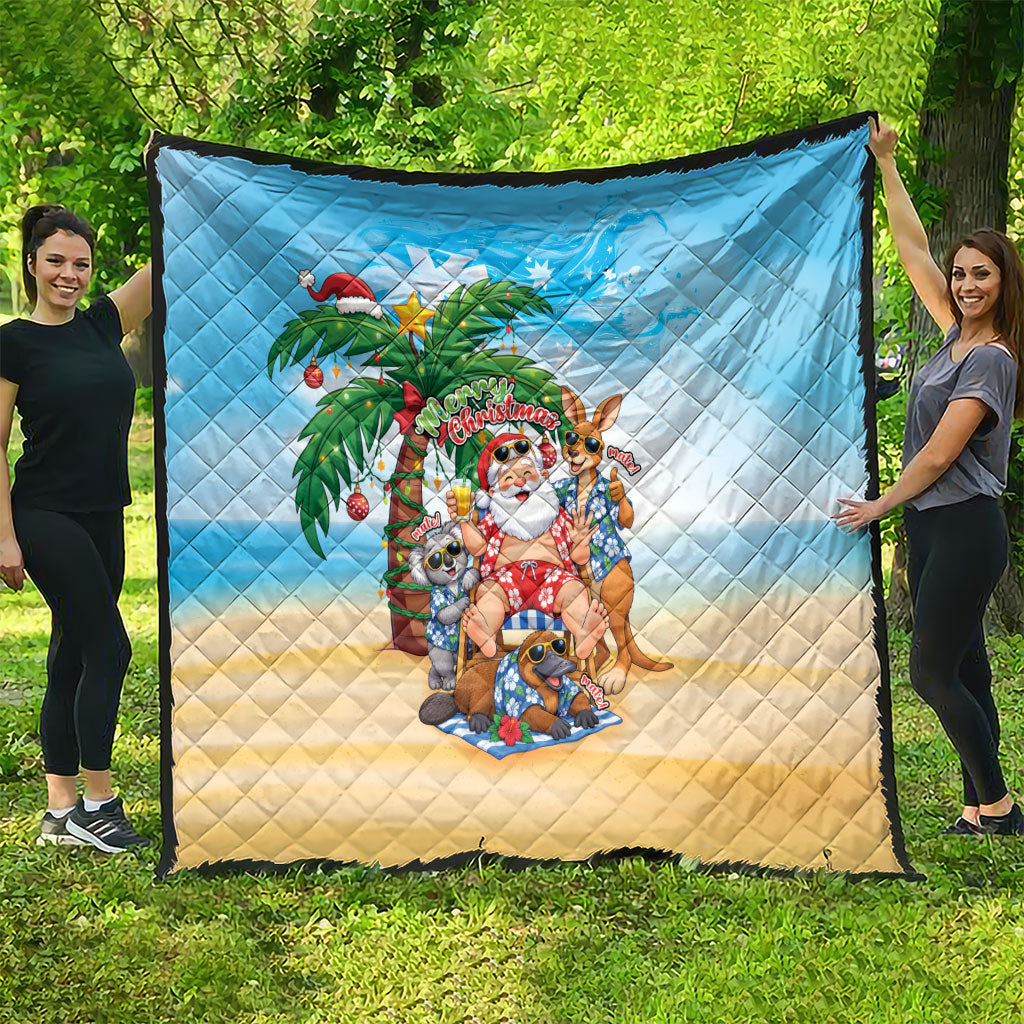 Aussie Christmas Quilt Santa Summer Vibes