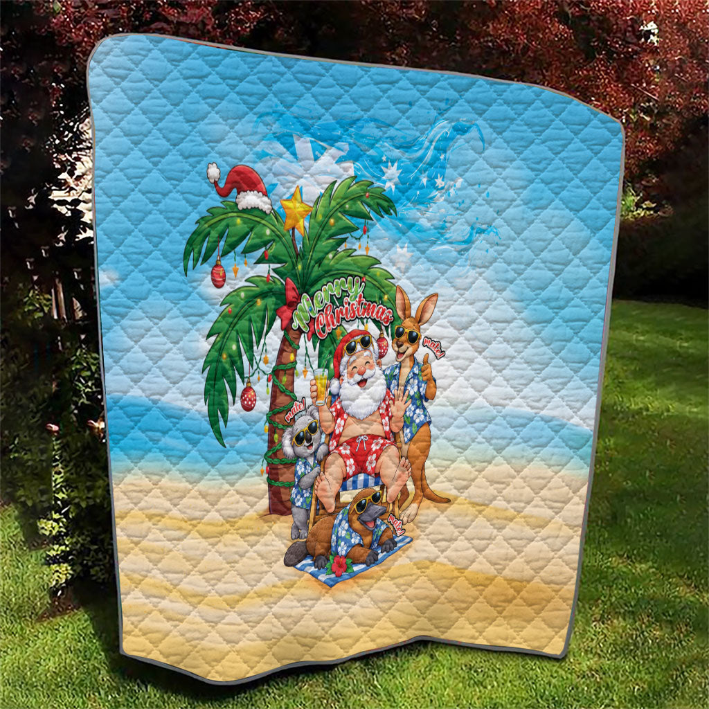 Aussie Christmas Quilt Santa Summer Vibes