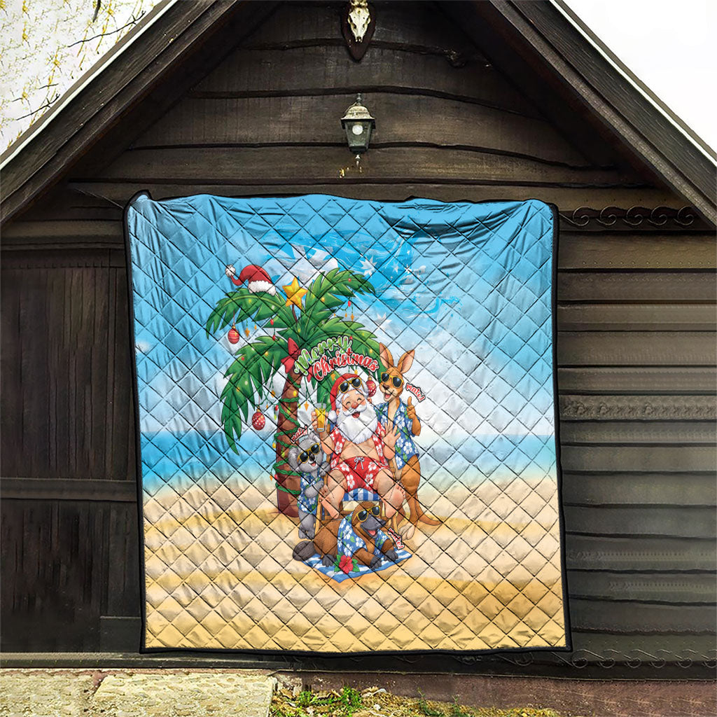 Aussie Christmas Quilt Santa Summer Vibes