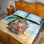 Aussie Christmas Quilt Bed Set Santa Summer Vibes