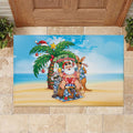Aussie Christmas Rubber Doormat Santa Summer Vibes
