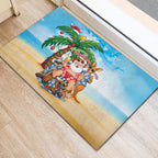 Aussie Christmas Rubber Doormat Santa Summer Vibes