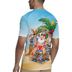Aussie Christmas Rugby Jersey Santa Summer Vibes