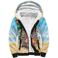 Aussie Christmas Sherpa Hoodie Santa Summer Vibes