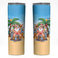 Aussie Christmas Skinny Tumbler Santa Summer Vibes