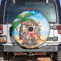 Aussie Christmas Spare Tire Cover Santa Summer Vibes