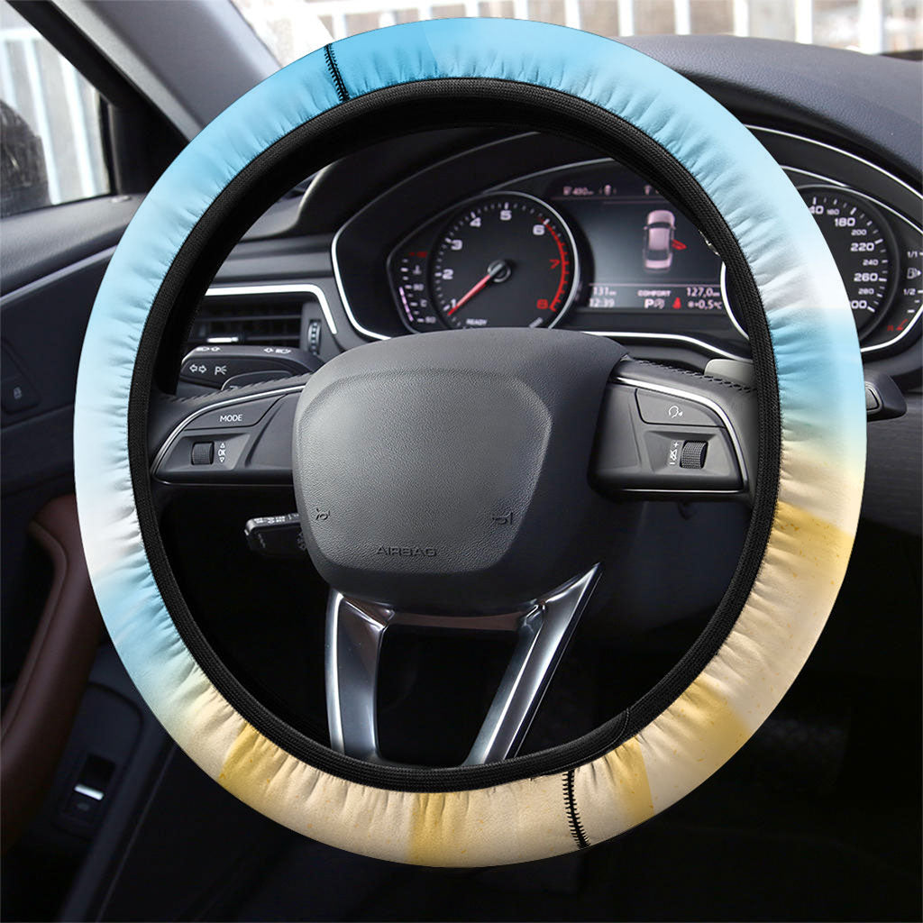 Aussie Christmas Steering Wheel Cover Santa Summer Vibes