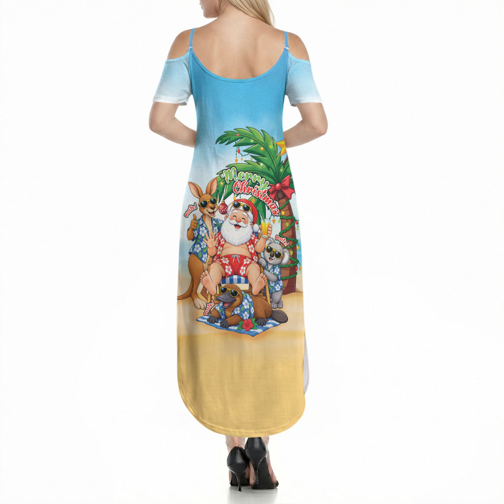Aussie Christmas Summer Maxi Dress Santa Summer Vibes