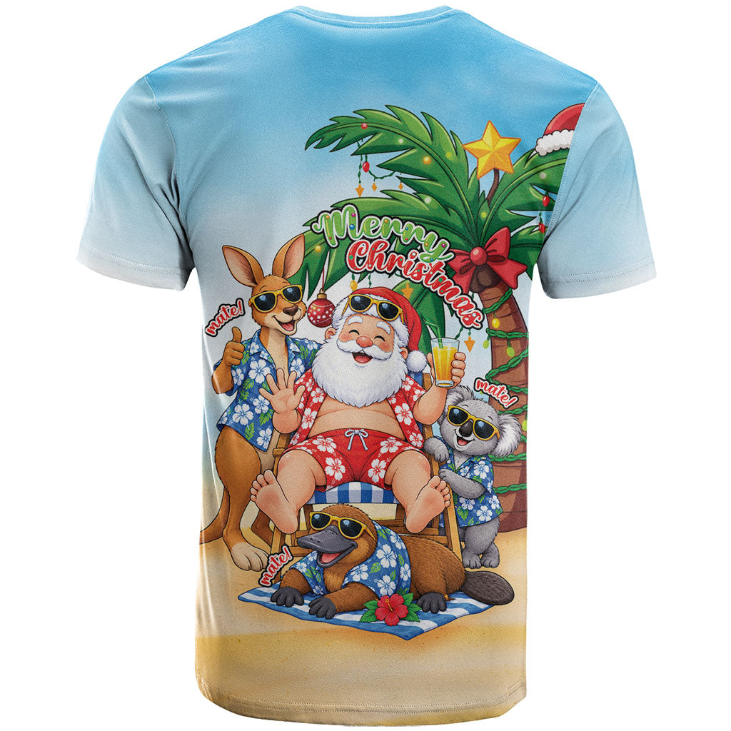 Aussie Christmas T Shirt Santa Summer Vibes