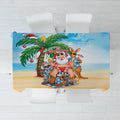 Aussie Christmas Tablecloth Santa Summer Vibes