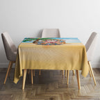 Aussie Christmas Tablecloth Santa Summer Vibes