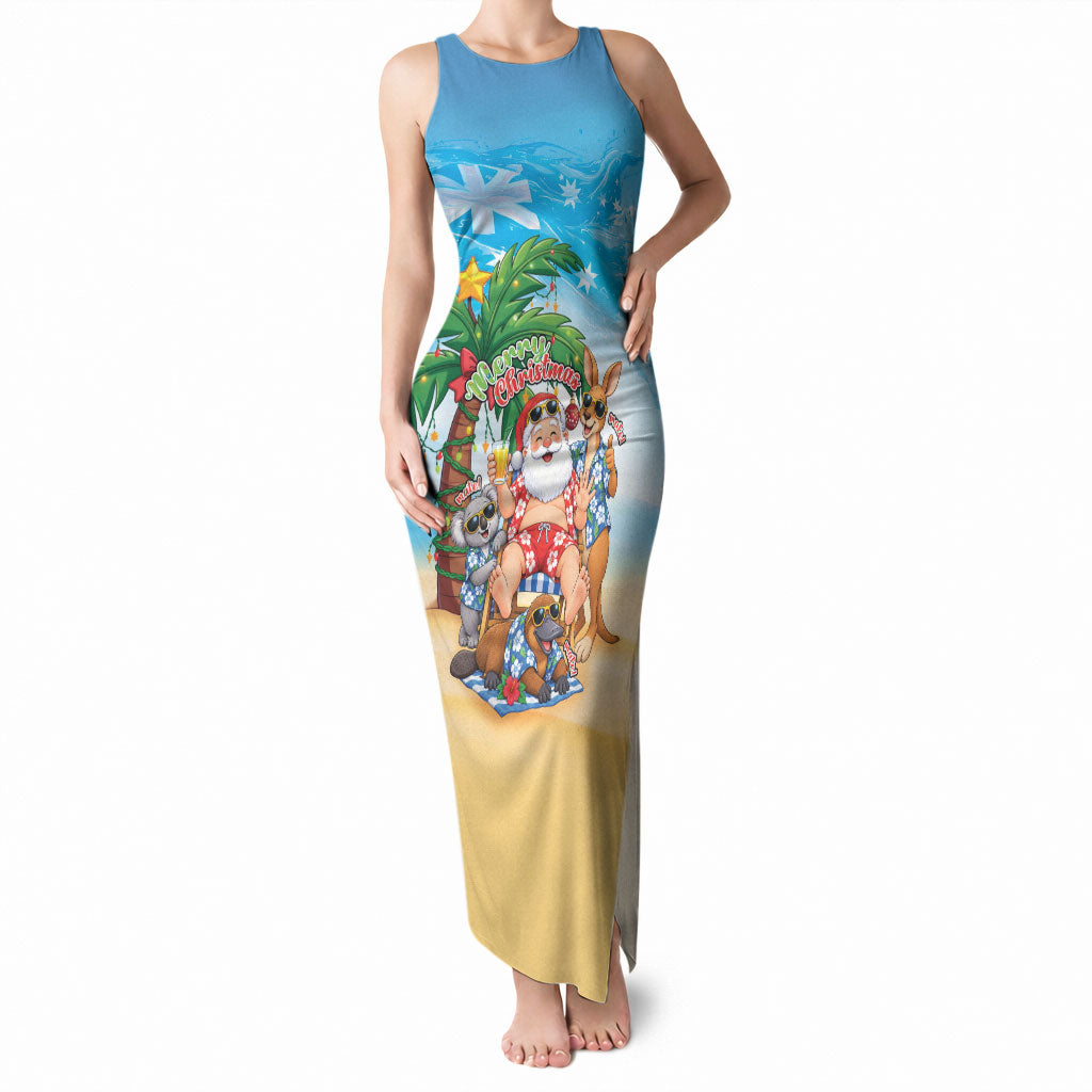 Aussie Christmas Tank Maxi Dress Santa Summer Vibes