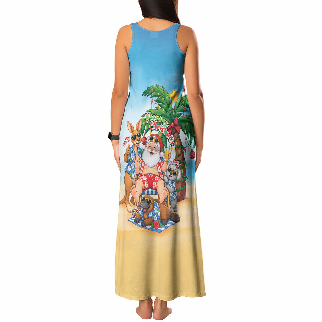 Aussie Christmas Tank Maxi Dress Santa Summer Vibes