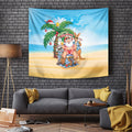 Aussie Christmas Tapestry Santa Summer Vibes