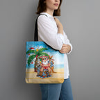 Aussie Christmas Tote Bag Santa Summer Vibes