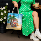 Aussie Christmas Tote Bag Santa Summer Vibes