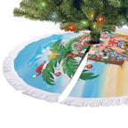 Aussie Christmas Tree Skirt Santa Summer Vibes