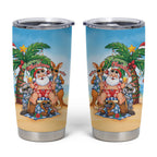 Aussie Christmas Tumbler Cup Santa Summer Vibes