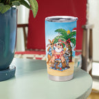 Aussie Christmas Tumbler Cup Santa Summer Vibes
